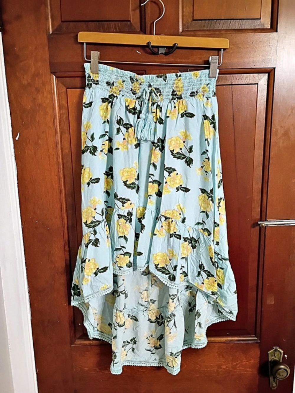 Justice Floral Skirt in Blue & Yellow Girls 14/16
